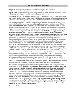 Purpose: Alert CSAF to a potential new strategic