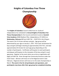 Annual Knights of Columbus Free Throw Championship