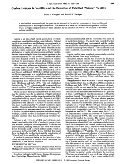 Carbon Isotopes in Vanillin and the Detection of Falsified &ldquo;Natural