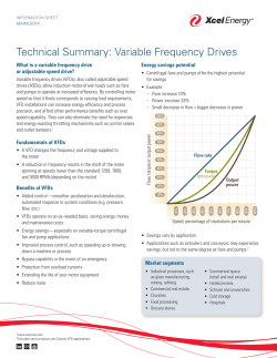 Technical Summary: Variable Frequency Drives