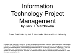 Information Technology Project Management