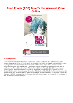 Read Ebook  Blue Is the Warmest Color Online