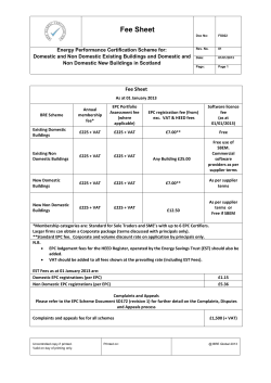 Fee Sheet