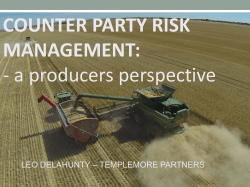 COUNTER PARTY RISK MANAGEMENT: