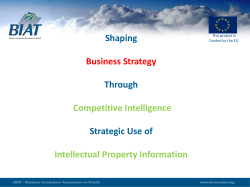Shaping Business Strategy Through Competitive Intelligence