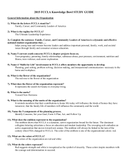 2015 FCCLA Knowledge Bowl STUDY GUIDE