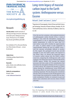 Long-term legacy of massive carbon input to the Earth system