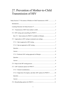 27. Prevention of Mother-to