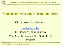 Methods for Data and Information Fusion