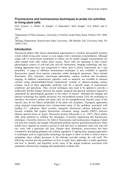 Fluorescence and luminescence techniques to