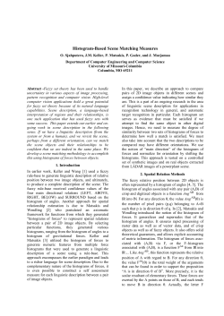 Histogram-Based Scene Matching Measures