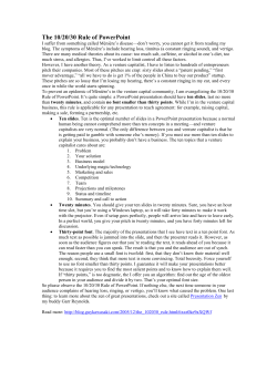 The 10/20/30 Rule of PowerPoint