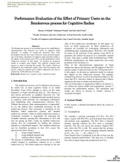 Performance Evaluation of the Effect of Primary Users on the