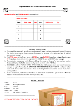 Lightinthebox POLAND Warehouse Return Form