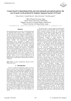 Corpus-Based L2 Phonological Data and Semi