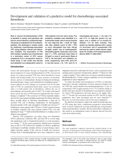 Development and validation of a predictive model
