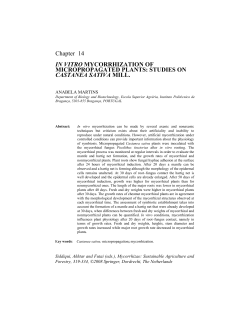 Chapter 14 IN VITRO MYCORRHIZATION OF
