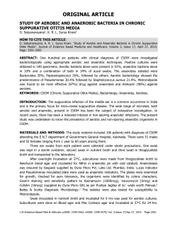 study of aerobic and anaerobic bacteria in chronic suppurative otitis