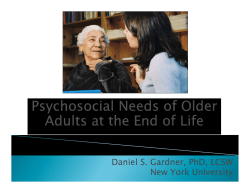 Psychosocial Needs of Older Adults at the End of Life