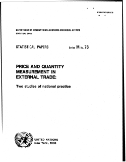 price and quantity measurement in external trade