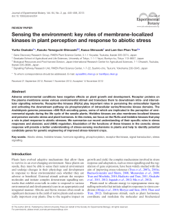 Sensing the environment: key roles of membrane