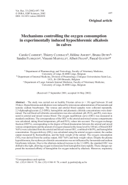 Mechanisms controlling the oxygen consumption in experimentally