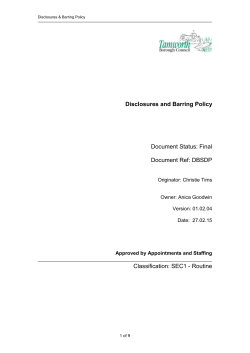 Policy Template - Tamworth Borough Council