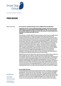press release - Smart Stay Hotels