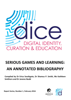 serious games and learning: an annotated bibliography