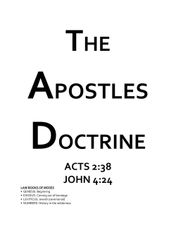 the apostles doctrine acts 2:38 john 4:24