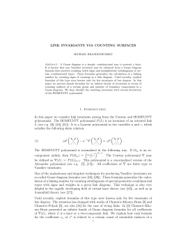 Link invariants via counting surfaces