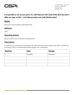 Is it possible to set up two ports of a 10G Myricom NIC