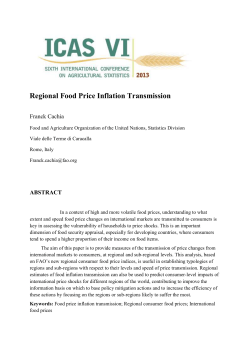 Overview of food price inflation transmission estimates