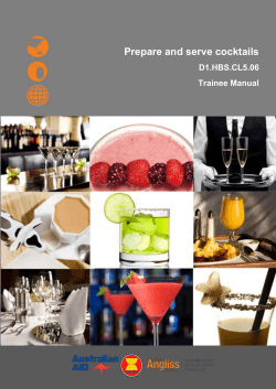 Prepare and serve cocktails