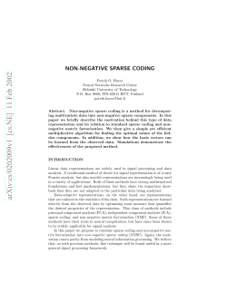 Non-negative sparse coding