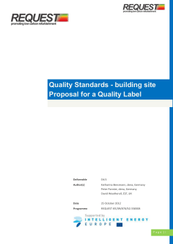 Proposal for a Quality Label