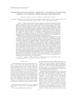 DESERTIFICATION IN CENTRAL ARGENTINA: CHANGES IN
