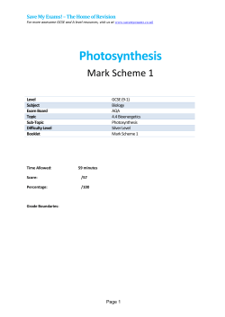 Photosynthesis - SAVE MY EXAMS!