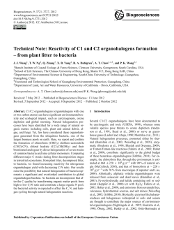 Technical Note: Reactivity of C1 and C2