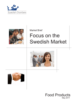 Food Products - Chamber Trade Sweden