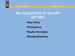 Internal Equity - Vice Chancellor for Research