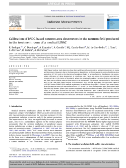 Calibration of PADC-based neutron area dosemeters in - INFN-LNF