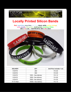 Locally Printed Silicon Bands Red, royal blue, navy blue, sky blue