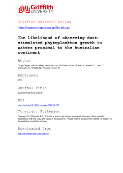 The likelihood of observing dust- stimulated phytoplankton growth in