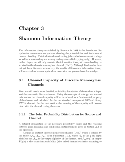 Chapter 3 Shannon Information Theory