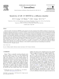 Sensitivity of LR 115 SSNTD in a diffusion chamber