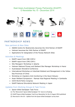 Applications for designation of the Flyway Network Sites