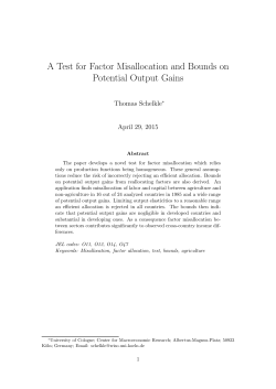 A Test for Factor Misallocation and Bounds on Potential Output Gains
