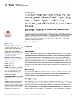 A low technology emanator treated with the volatile