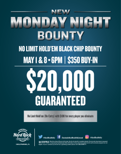 No Limit Hold`em (Re-Entry) with $100 for every player you eliminate